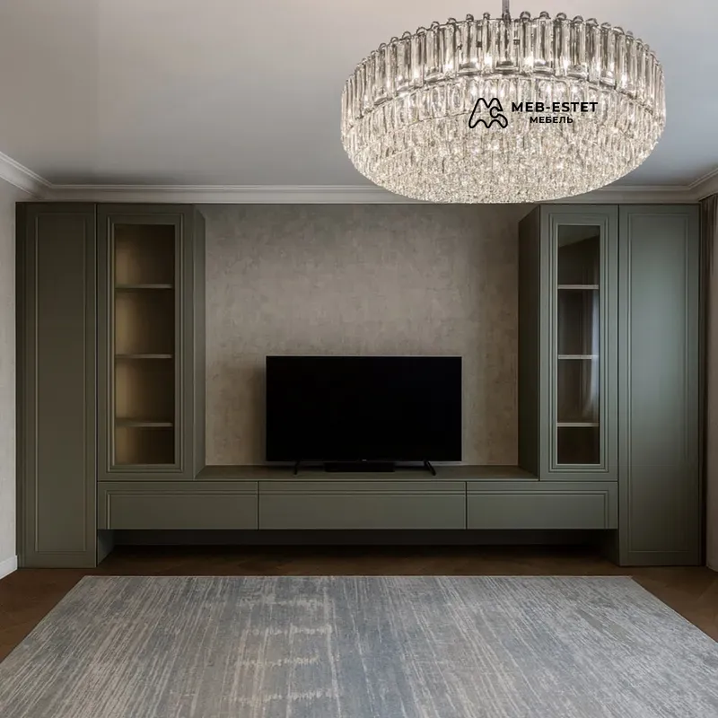 Стенка под телевизор оливковая