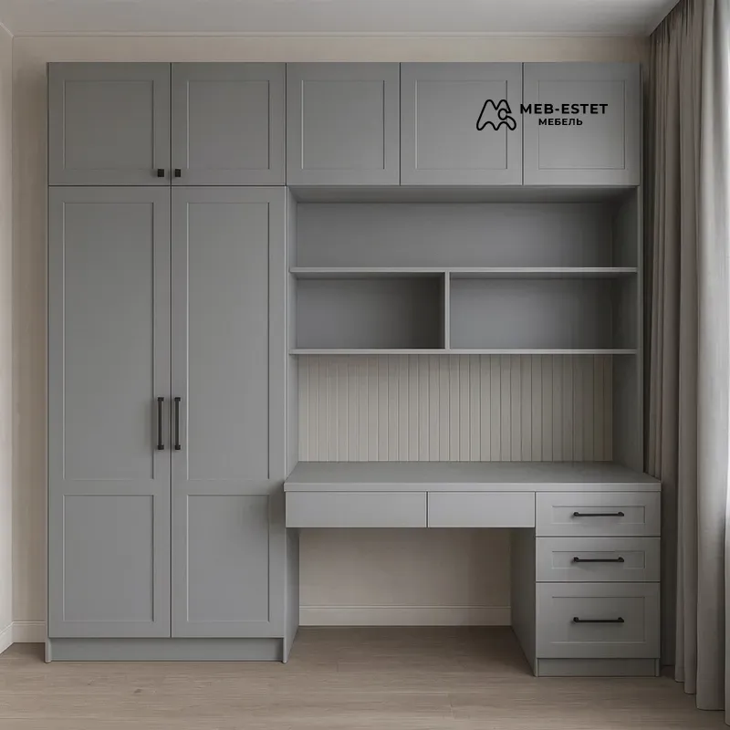 Встроенный шкаф с рабочей зоной