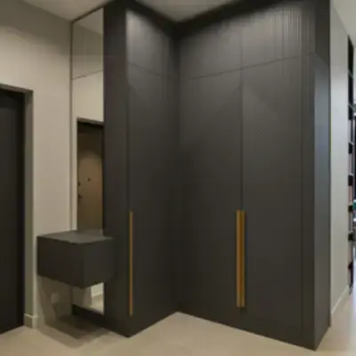 Угловой встроенный шкаф