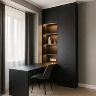 Встроенная рабочая зона с шкафом