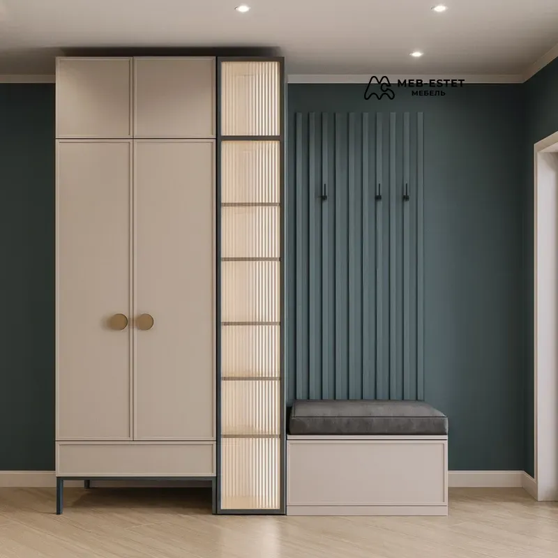 прихожая шкаф с банкеткой витрина