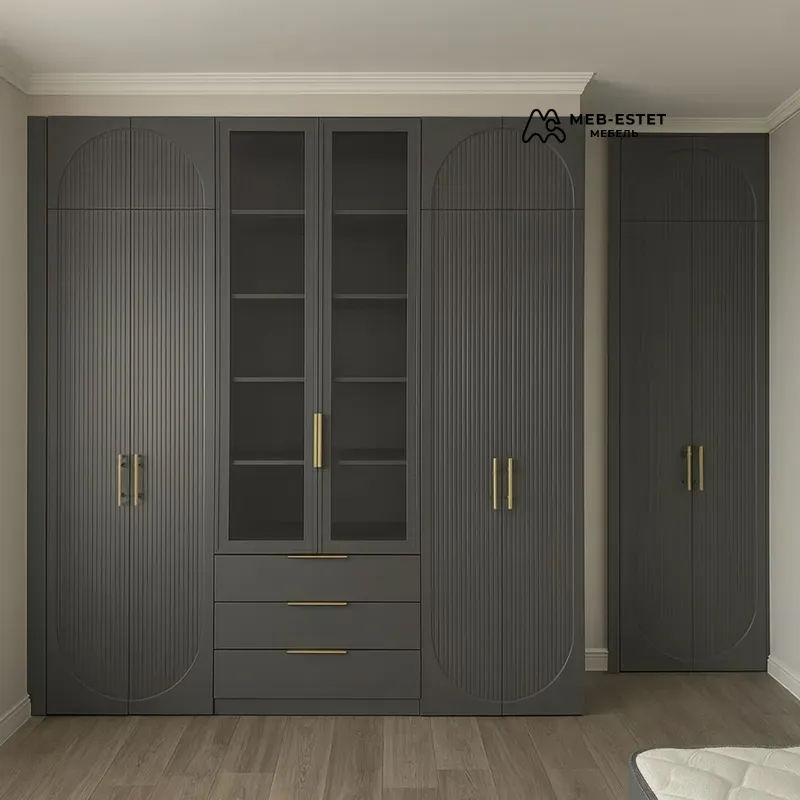 Шкаф с витриной и ящиками