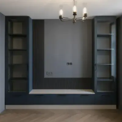 Стенка в гостиную с витринами