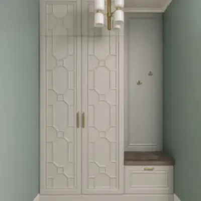 Шкаф в прихожую с банкеткой