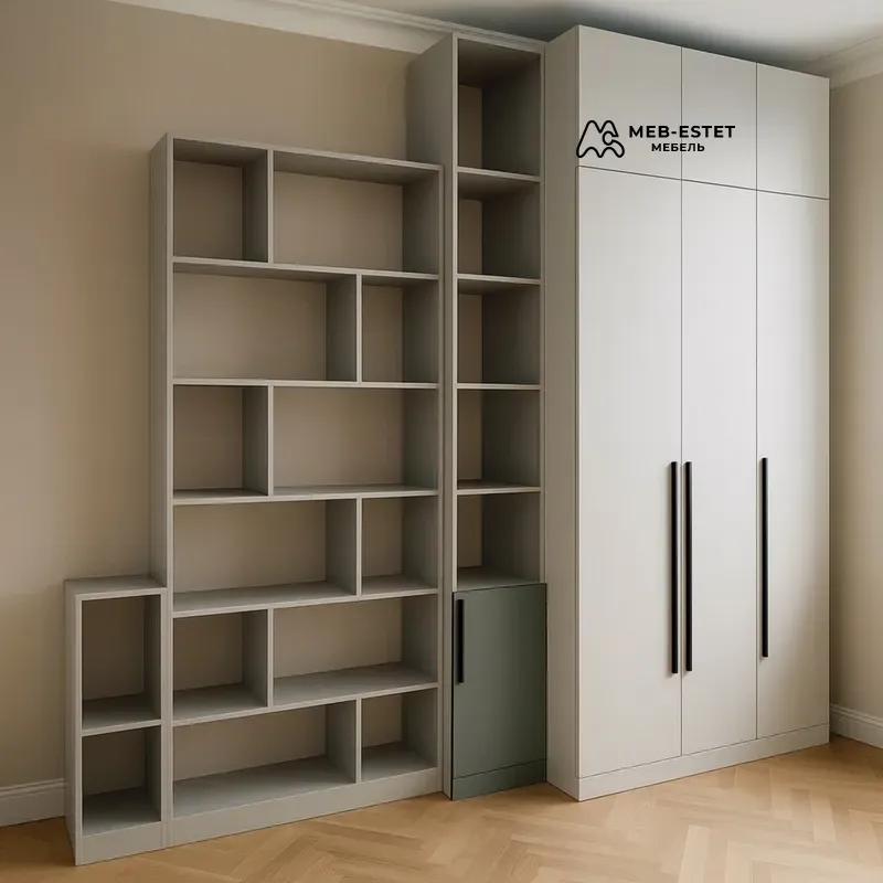 Шкаф стеллаж комбинированный