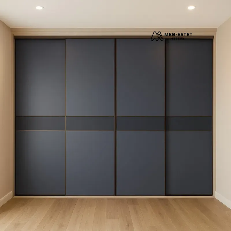 Шкаф купе встроенный темный