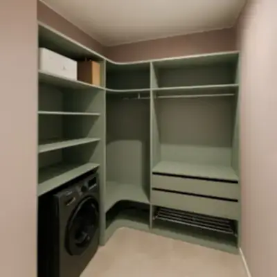 Встроенная гардеробная угловая