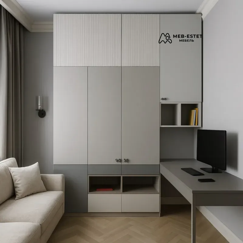 встроенный шкаф рабочая зона