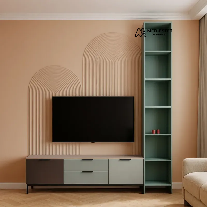 ТВ тумба стеллаж комплект