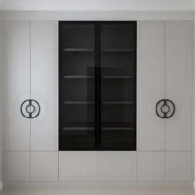 Встроенная стенка с витриной