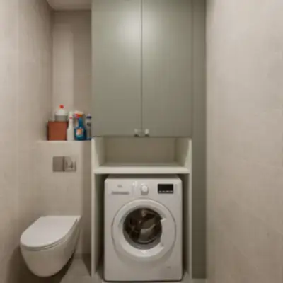 Встроенный шкаф-пенал для ванной